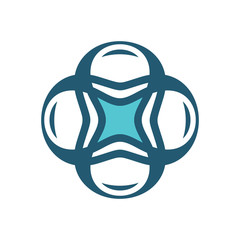 Sign of the letter X. Vector Illustration.