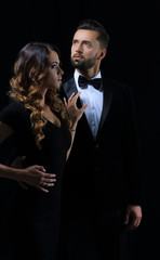 portrait of a young fashion couple