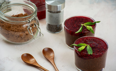 Chocolate chia pudding