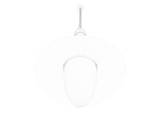3d rendering of a blueprint lamp light holder isolate on a white background