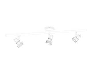 3d rendering of a blueprint lamp light holder isolate on a white background