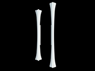 3d rendering of a white lamp pendant isolated on a black background