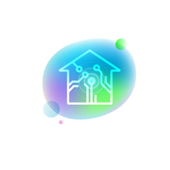Wireless home security icon