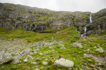 Mountain hiking in Norway