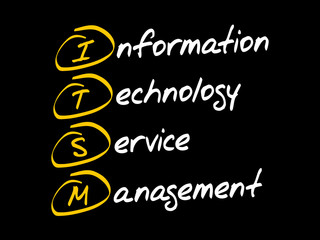 ITSM - Information Technology Service Management, acronym business concept