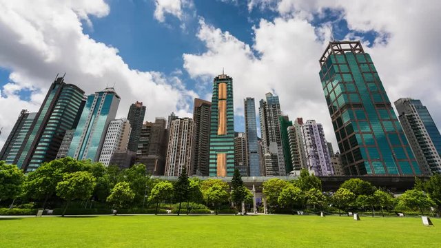 Time lapse of Parks in Hong Kong at day time
