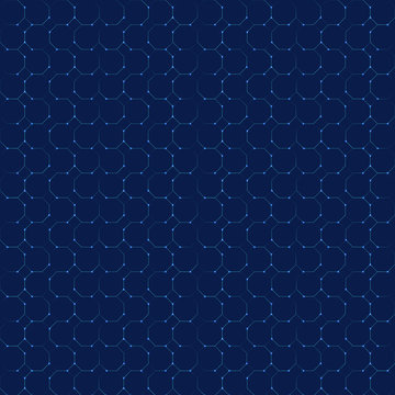Blue octogonal techonology pattern