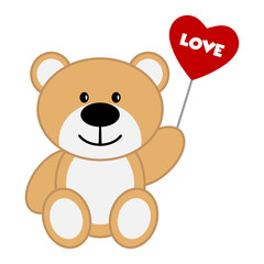 Toy bear with red heart
