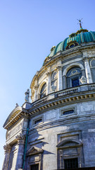 Close up details of Frederik's Church in Copenhagen, Denmark