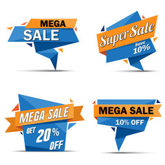 Mega Sale Vector Web Banner Backgriund Design