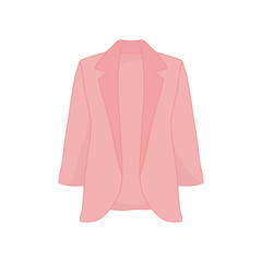 Pink Female Suit Fashion Style Item Illustration Design