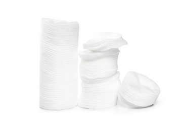 cotton sponges isolated on white background