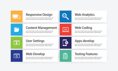 Web Design and Development Infographic Icon Set