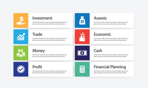 Wealth Management Infographic Icon Set