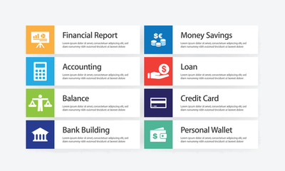 Banking and Finance Infographic Icon Set