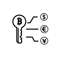 Bitcoin vector icon