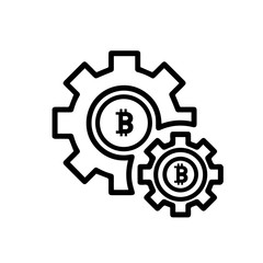 Bitcoin vector icon