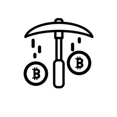 Bitcoin vector icon