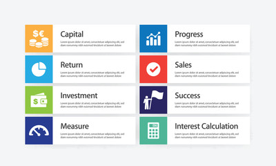 Return on Investment Infographic Icon Set