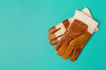 Construction safety gloves top view