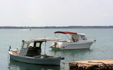 Obraz premium boats in Nin, Croatia