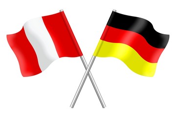 Flags. Peru and Germany