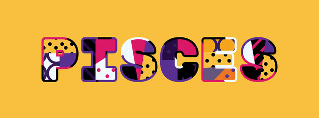 Pisces Concept Word Art Illustration