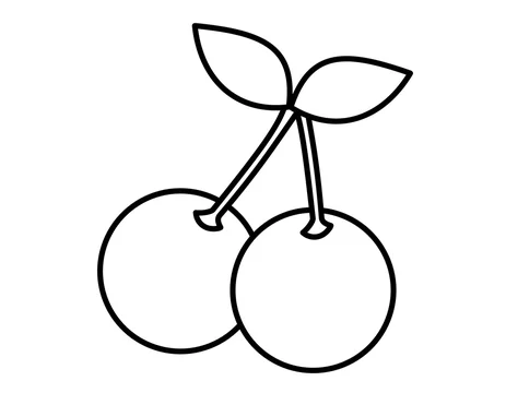 さくらんぼ 線画 Stock イラスト Adobe Stock