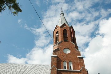 wieża kościoła Czarna wieś Kościelna