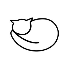 Cat, icon. Abstract concept. Vector illustration on white background.