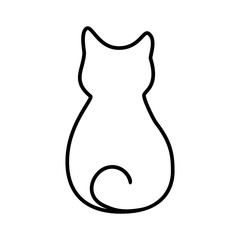 Cat, icon. Abstract concept. Vector illustration on white background.