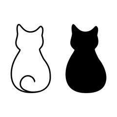 Cats, set of icon. Abstract concept. Vector illustration on white background.