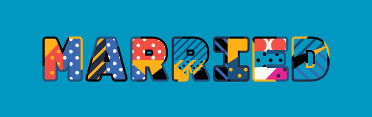 Married Concept Word Art Illustration