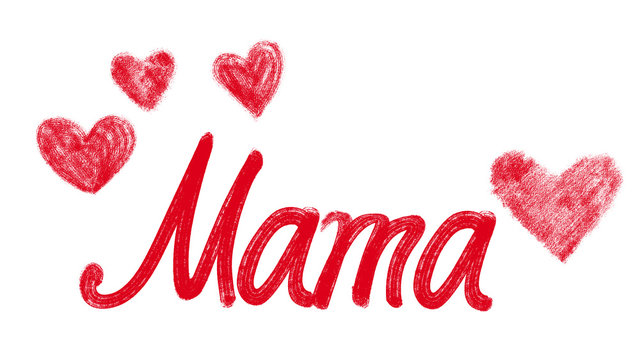 Mothers day word "Mama" handscript