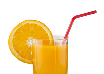 orange juice isolated on white background