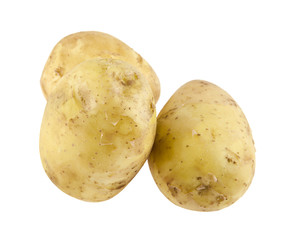 potatoes isolated on white background
