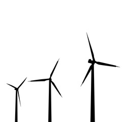 Fototapeta premium isolated, windmill silhouette