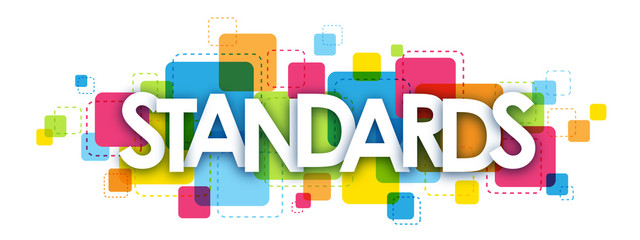 STANDARDS colourful vector letter icon