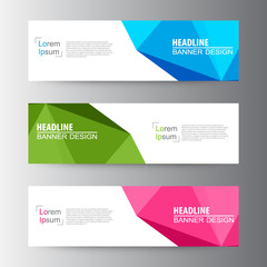 Abstract geometric vector Web banner design background, header Templates design.