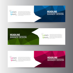 Abstract geometric vector Web banner design background, header Templates design.