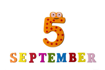 5 Sep on a white background, the letters and numbers.