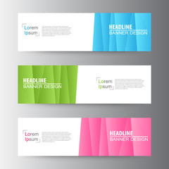 Abstract geometric vector Web banner design background, header Templates design.