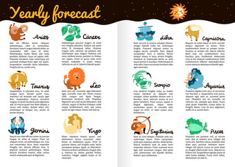 Naklejka premium Zodiac Signs Infographics