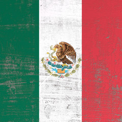 scratched Mexico flag