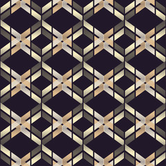 Seamless abstract geometric pattern. Texture of stripes and rhombus. Scribble texture. Textile rapport.