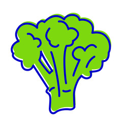 broccoli flat vector icon