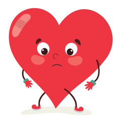 Vector Illustration Of Heart Character