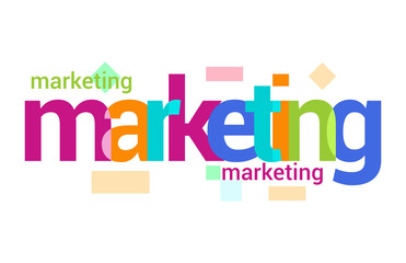 Marketing Overlapping vector Letter Design