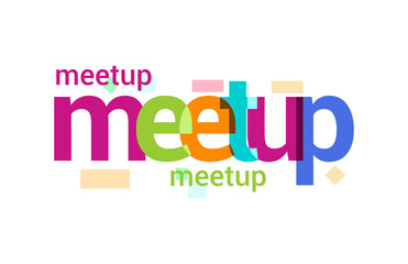 Meetup Overlapping vector Letter Design