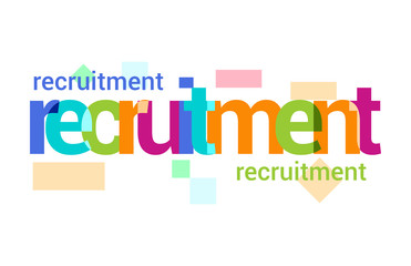 Fototapeta premium Recruitment Overlapping vector Letter Design